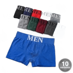 Kit 10 Cueca Boxer Masculina Microfibra Adulto Premium