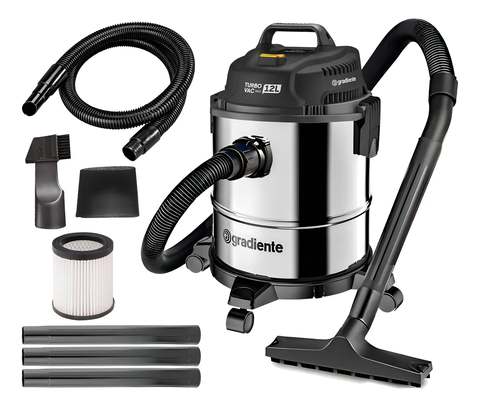 Aspirador de Pó e Água Inox Multiuso 12L 1200W Gradiente PGAC120