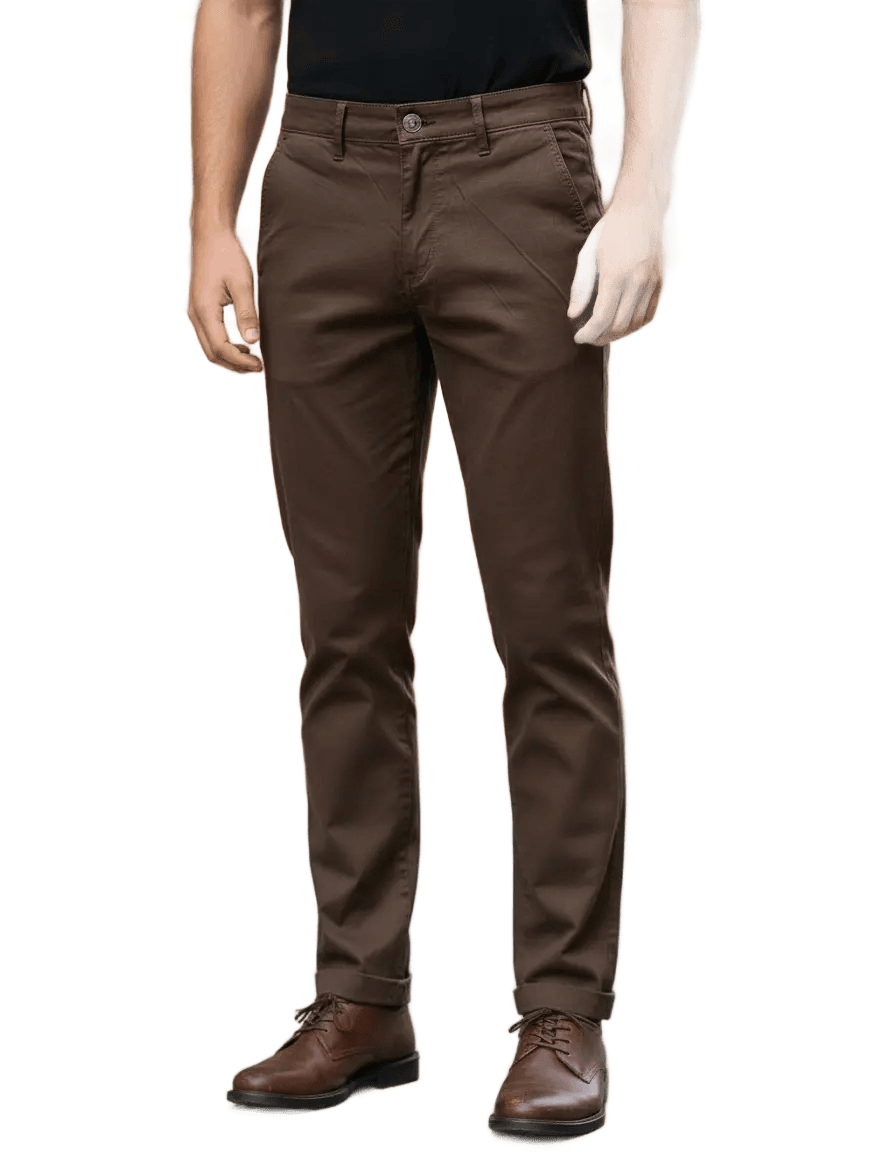 Calça Masculina Sarja Chino Alfaiataria Bolso Embutido