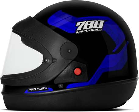 Pro Tork Capacete Sport Moto 788 56 Preto/azul