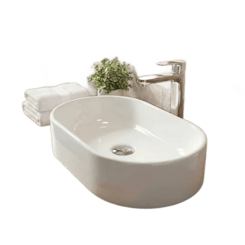 Cuba Pia De Sobrepor Para Banheiro Lavabo Lavatório Armário Gabinete Suspenso Oval Branca De Mármore Sintético 40x23 siena - SOS Acabamentos by Orcia