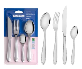 faqueiro-laguna-em-aco-inox-16-pecas-tramontina-cor-cinza - Imagem