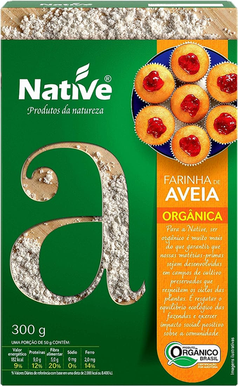 farinha-de-aveia-organica-native-300g - Imagem