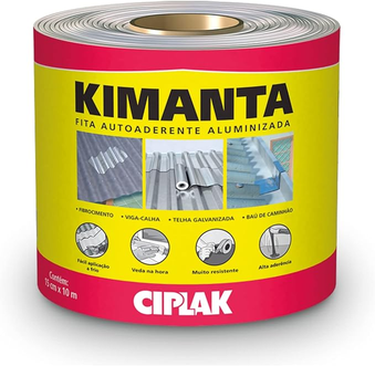 fita-adesiva-impermeavel-para-vedacao-em-telhados-galpoes-lajes-ciplak-kimanta-aluminio-rolo-15cm-x-10m - Imagem