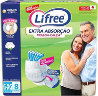 fralda-geriatrica-tipo-calca-lifree-extra-absorcao-tamanho-g-xg-8-unidades - Imagem