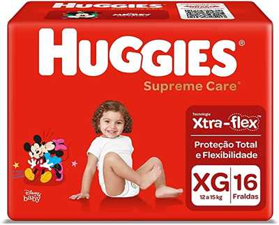 fralda-huggies-supreme-care-xg-16-fraldas - Imagem