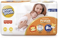 fralda-pom-pom-derma-protek-pom-pom-laranja-rn - Imagem