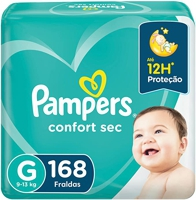 fraldas-pampers-confort-sec-g-168-unidades-pampers - Imagem