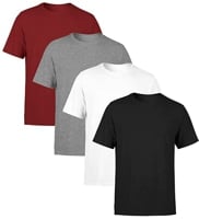 kit-4-camisetas-masculina-lisa-premium-100-algodao - Imagem