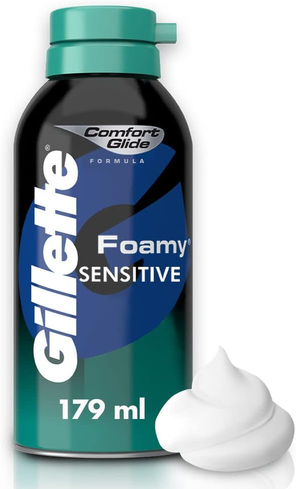 gillette-espuma-de-barbear-foamy-sensitive-175g - Imagem
