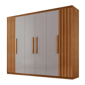 guarda-roupa-casal-roma-mdf-6-portas-e-2-gavetas-moderna - Imagem