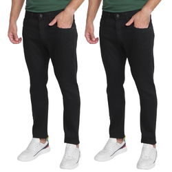 kit-calca-jeans-skinny-vale-de-west-casual-masculina-2-pecas-preto - Imagem