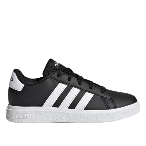 tenis-infantil-adidas-grand-court-k-preto-branco - Imagem