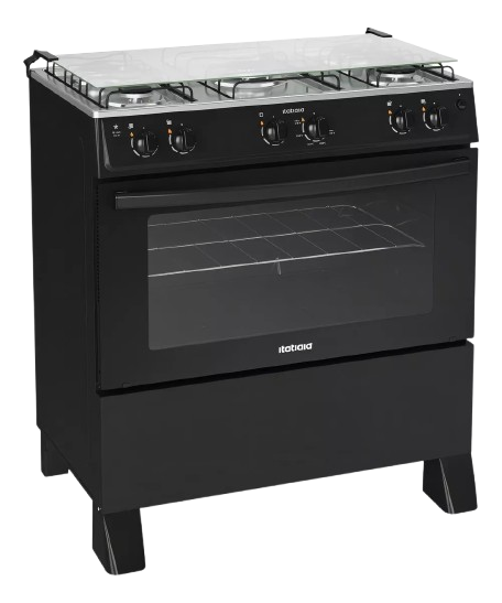 fogao-5-bocas-itatiaia-preto-star-new-com-forno-88l-e-tampa-de-vidro-bivolt - Imagem