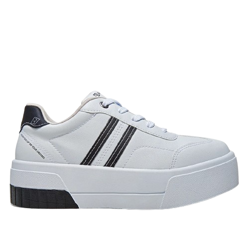 tenis-ramarim-casual-flatform-feminino-brancopreto - Imagem