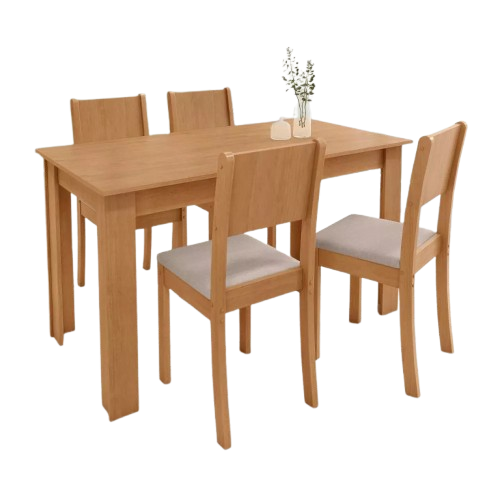 conjunto-sala-de-jantar-com-4-cadeiras-easy-line - Imagem
