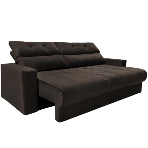 sofa-3-lugares-cama-inbox-clean-com-assento-retratil-encosto-reclinavel-em-tecido-velusoft-e-170-cm-de-largura-cafe - Imagem