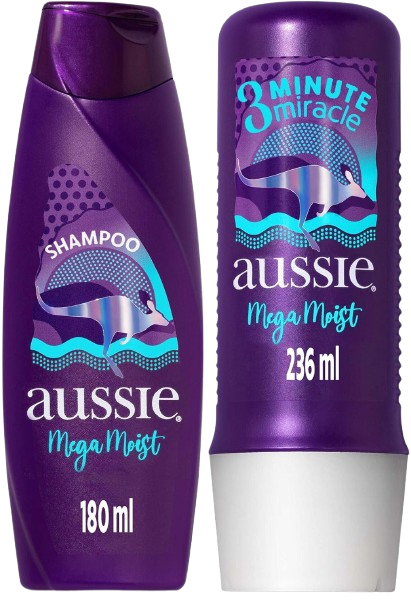 kit-aussie-mega-moist-super-hidratacao-shampoo-180ml-e-3-minutos-milagrosos-236ml-aussie-roxo - Imagem