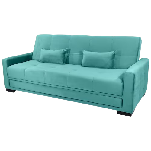 sofa-cama-3-lugares-matrix-grazi-revestido-em-tecido-veludo-206cm-de-largura-acqua - Imagem