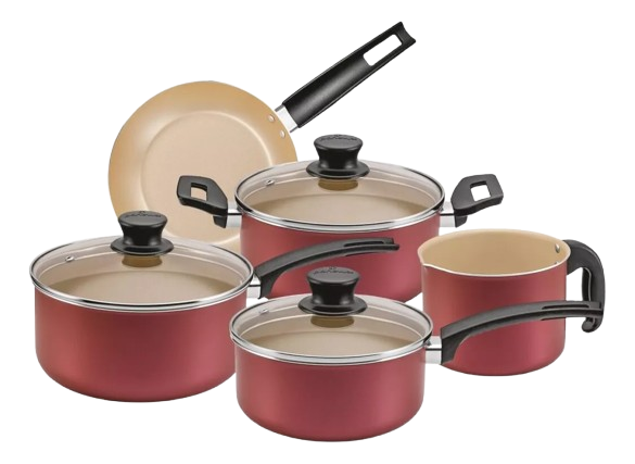 jogo-de-panelas-magnific-5-pcs-antiaderente-cereja-panelux - Imagem