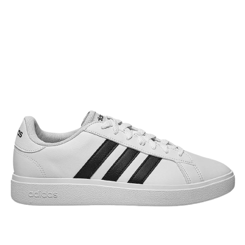 tenis-adidas-grand-court-base-feminino-brancolaranja - Imagem