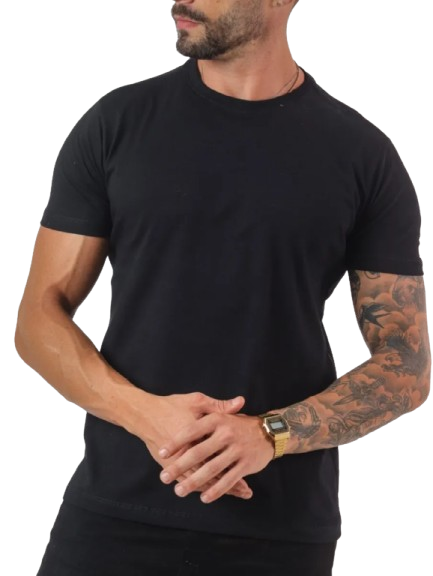 camiseta-basica-masculina-100-algodao-premium - Imagem