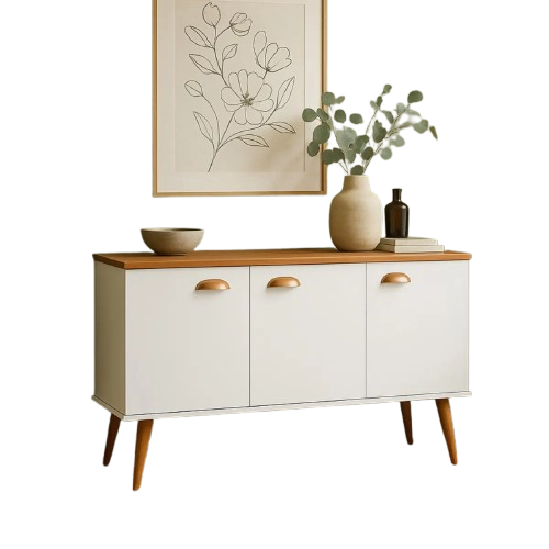 Buffet Balcão Armário Cozinha Estilo Vintage P/ Microondas