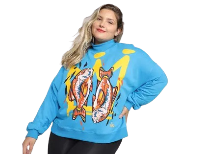 Moletom Vista Magalu Manga Bufante Sport Vintage