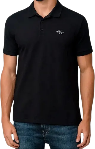 Polo Calvin Klein Jeans Piquet Regular Re Issue Preta