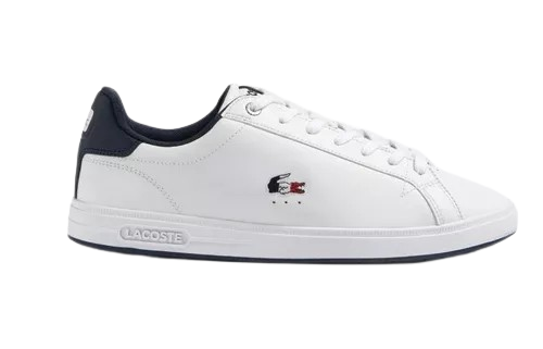 tenis-masculino-lacoste-graduate-pro-em-couro-tricolor - Imagem