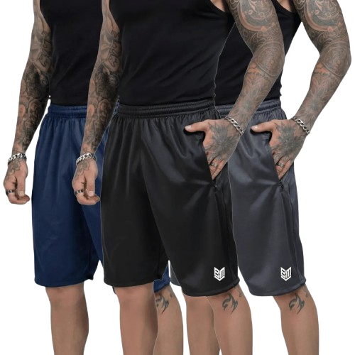 Kit 3 Bermudas Chimpa Short's Masculino Academia Treino