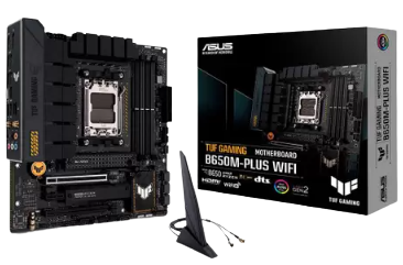 placa-mae-asus-tuf-gaming-b650m-plus-wi-fi-amd-am5-b650-matx-ddr5-wi-fi-90mb1bf0-m0eay0 - Imagem