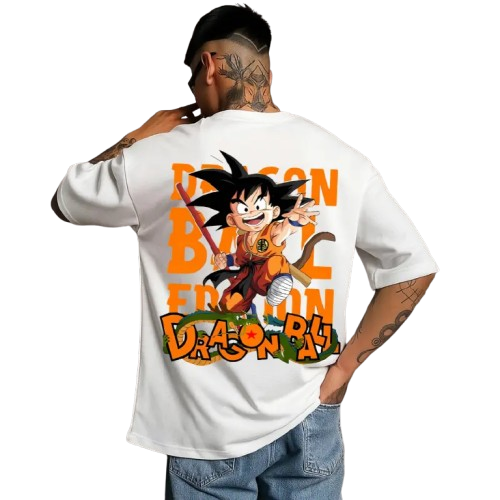 Camiseta Oversized Masculina Goku Anime Dragon Ball Z