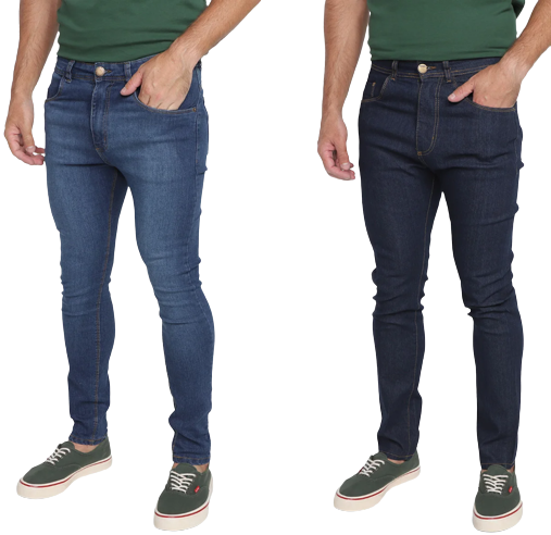 kit-calca-jeans-skinny-vale-de-west-casual-masculina-2-pecas-azul - Imagem