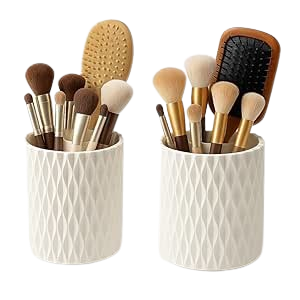 Porta Pincel Maquiagem, com 5 Compartimentos – Prático e Minimalista Organizador de Pincéis de Maquiagem