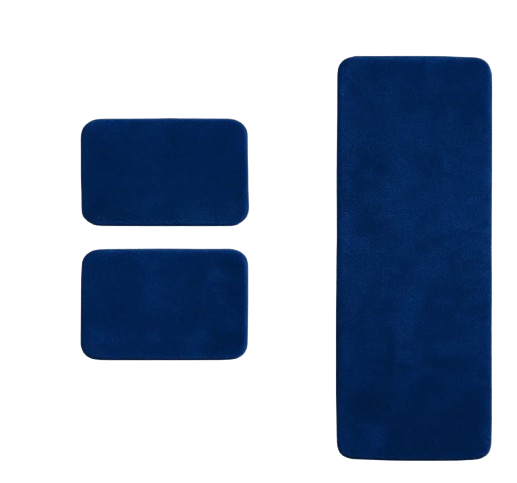 Tapete Cozinha Quarto Soft Jogo 3 Peças Antiderrapante Macio