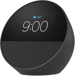 echo-spot-com-alexa-2024-despertador-inteligente-com-som-vibrante-cor-preta - Imagem
