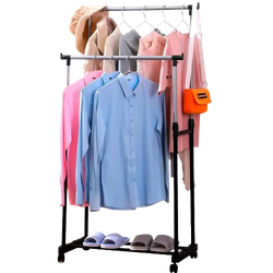 arara-dupla-de-roupas-altura-regulavel-sapateira-e-rodinhas-holtter-home-design - Imagem