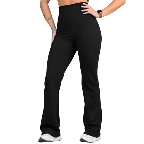 Calça Legging Leg Flare Zero Transparência Grossa Academia