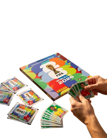 Kit 70 Figurinhas + Álbum Copa Do Mundo Fifa 2026 Panini Capa Dura C/ 10 Envelopes