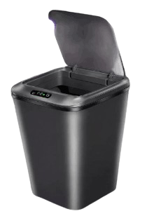 Lixeira Inteligente Sensor Automático 16l Cinza Smart Recarregável Para Banheiro E Cozinha