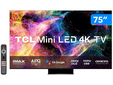 smart-tv-75-4k-qled-mini-led-tcl-75c845-120hz-wi-fi-bluetooth-google-assistente-4-hdmi - Imagem