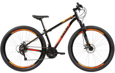 bicicleta-aro-29-caloi-vulcan-com-21-marchas-quadro-15-e-suspensao-dianteira-preta-3f8e - Imagem
