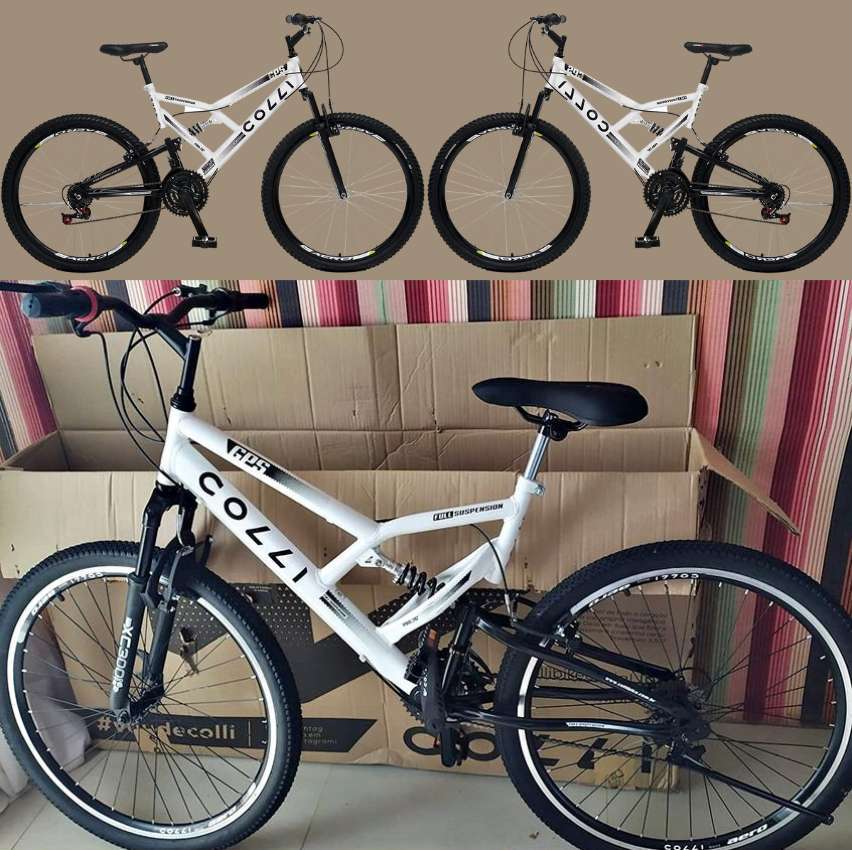 Bicicleta Colli GPS Aro-26 Com Dupla Suspensão, 36 Raias, 21 Marchas e  Freios V-Brake - Laranja