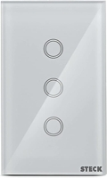 interruptor-inteligente-smarteck-4x2-3-modulos-bivolt-touch-wi-fi-branco-compativel-com-alexa - Imagem