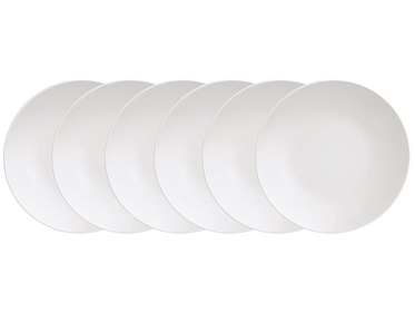 jogo-de-pratos-redondo-de-porcelana-branco-de-porcelana-tramontina-leonora-6-pecas - Imagem