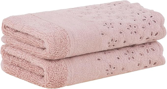 Buddemeyer Jogo De Toalhas Crystal Lavabo Rosa 2 Peças