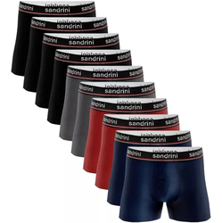kit-10-cueca-boxer-100-algodao-box-atacado-masculina-preta - Imagem
