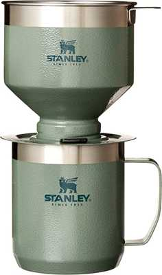 kit-cafeteira-e-xicara-stanley-the-camp-pour-over-filtro-de-aco-inoxidavel - Imagem