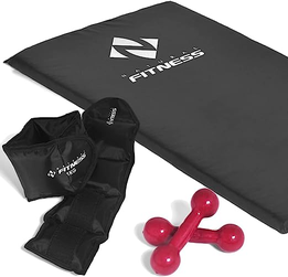 kit-colchonete-halteres-2kg-caneleiras-1-kg-academia-fitness-musculacao - Imagem
